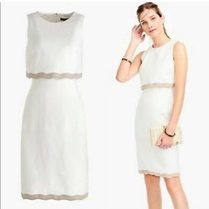 J. Crew White Going Places Linen Dress